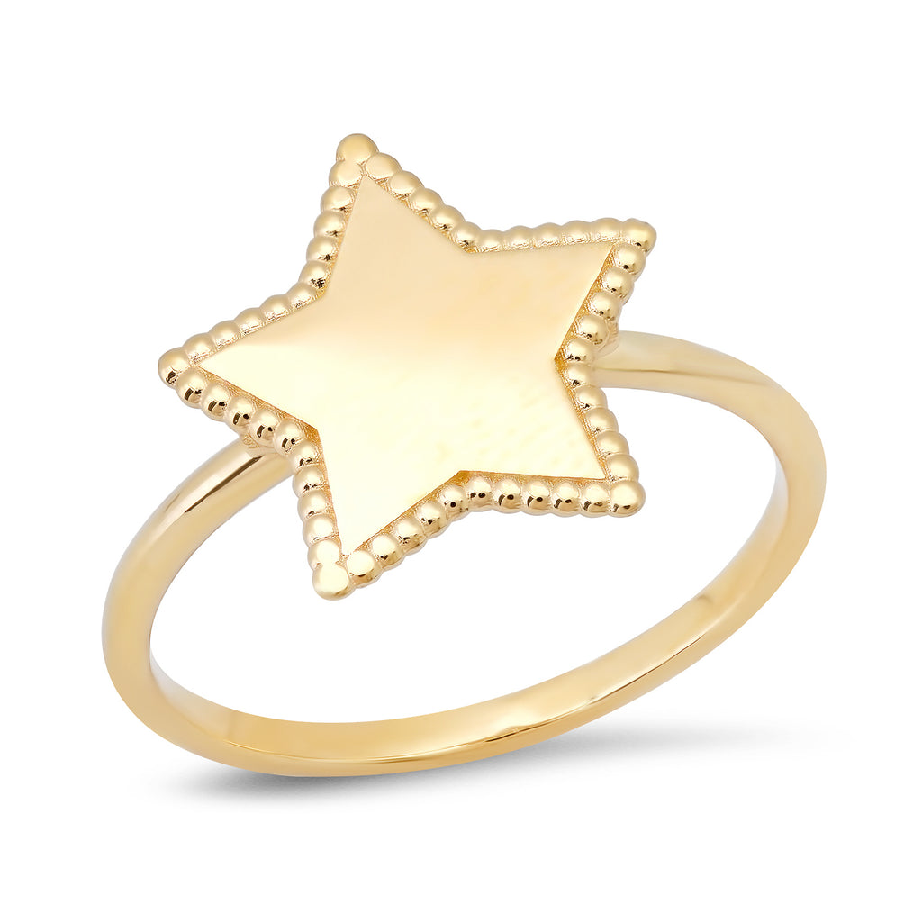 14K Gold Star Ring | The Hailey Shop