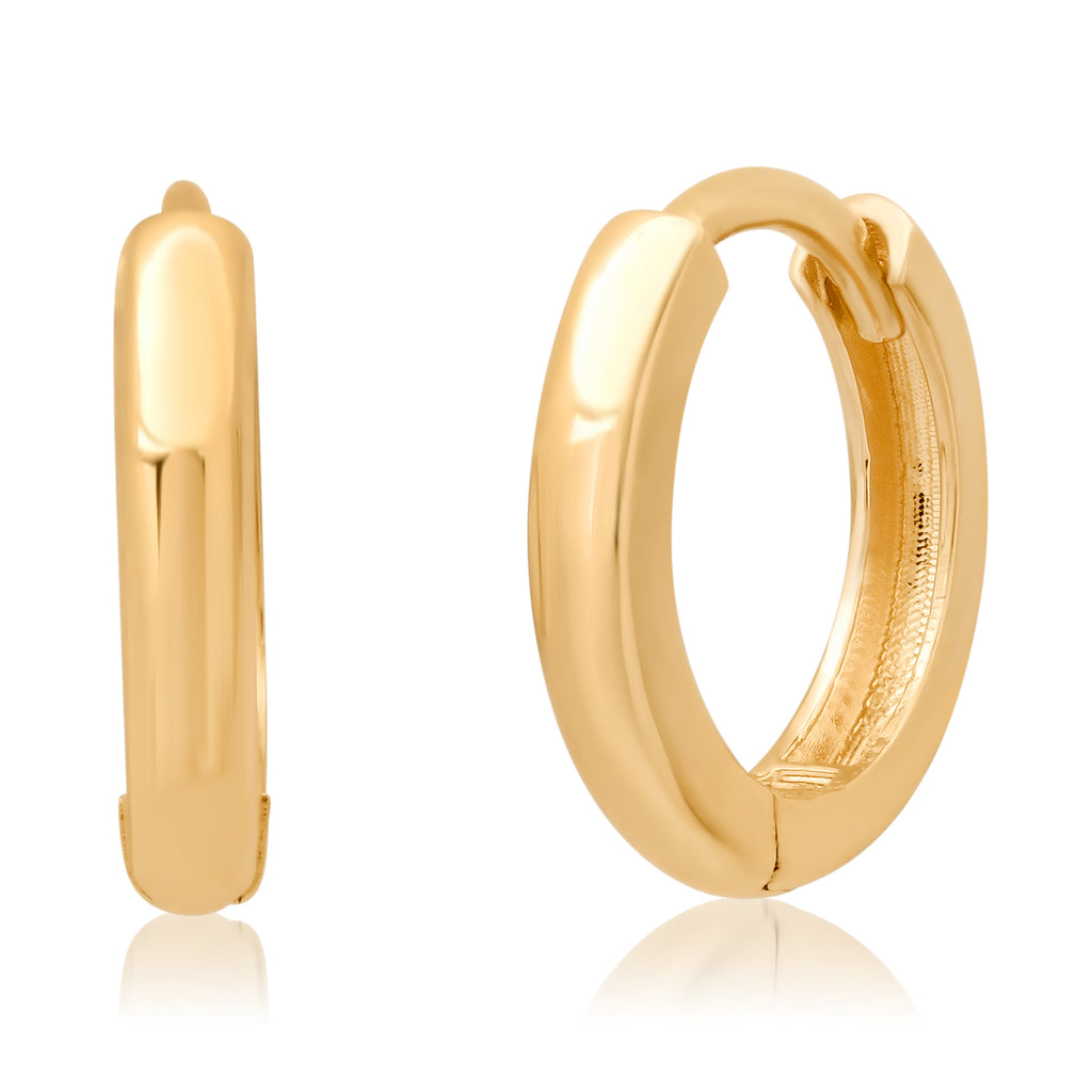 14K Gold Baby Huggie Earring Medium